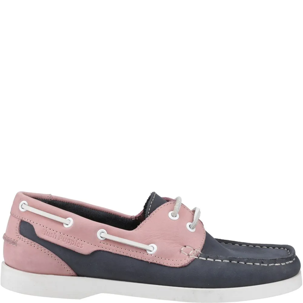 Navy/Pink Isabel Boat Shoes