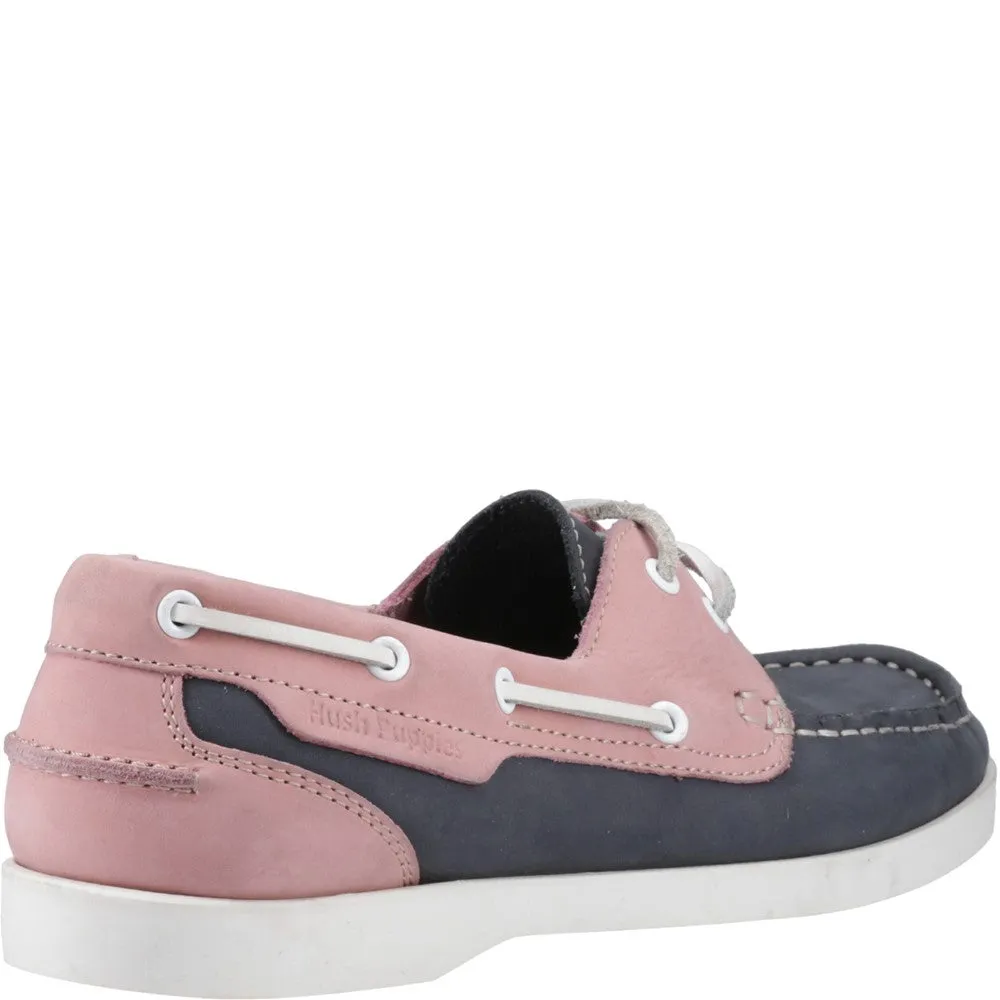 Navy/Pink Isabel Boat Shoes