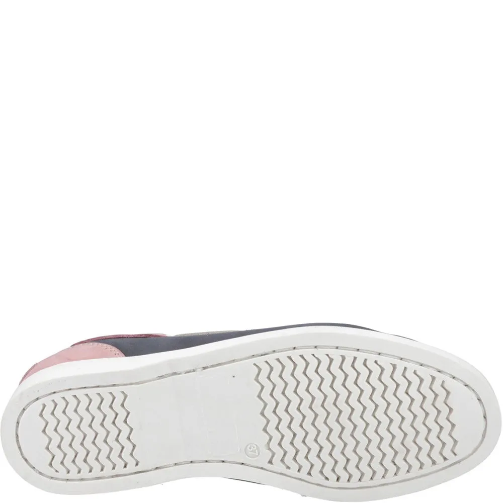Navy/Pink Isabel Boat Shoes