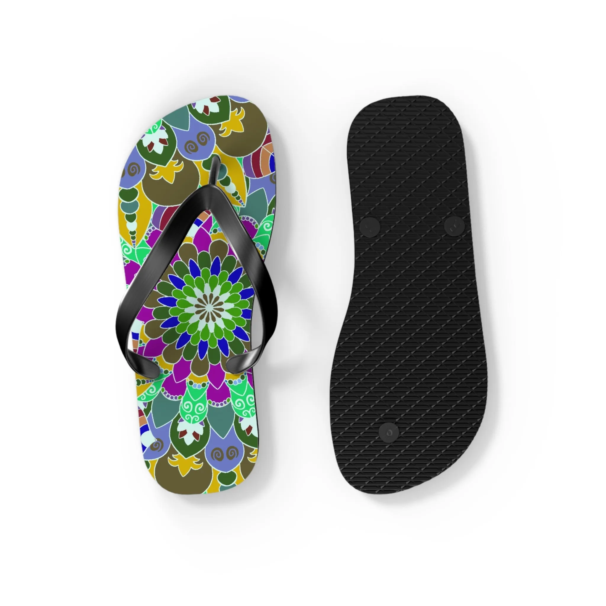 Peace & Harmony Mandala Flip Flops