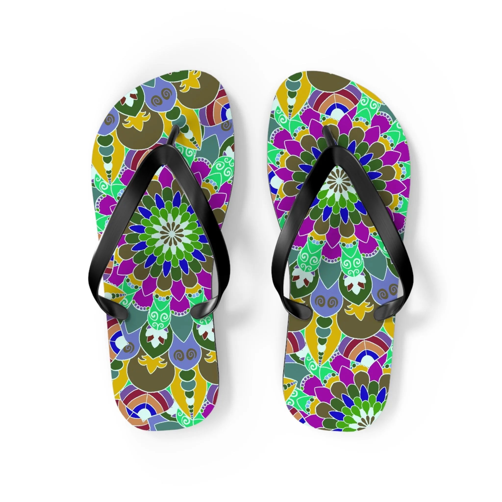Peace & Harmony Mandala Flip Flops