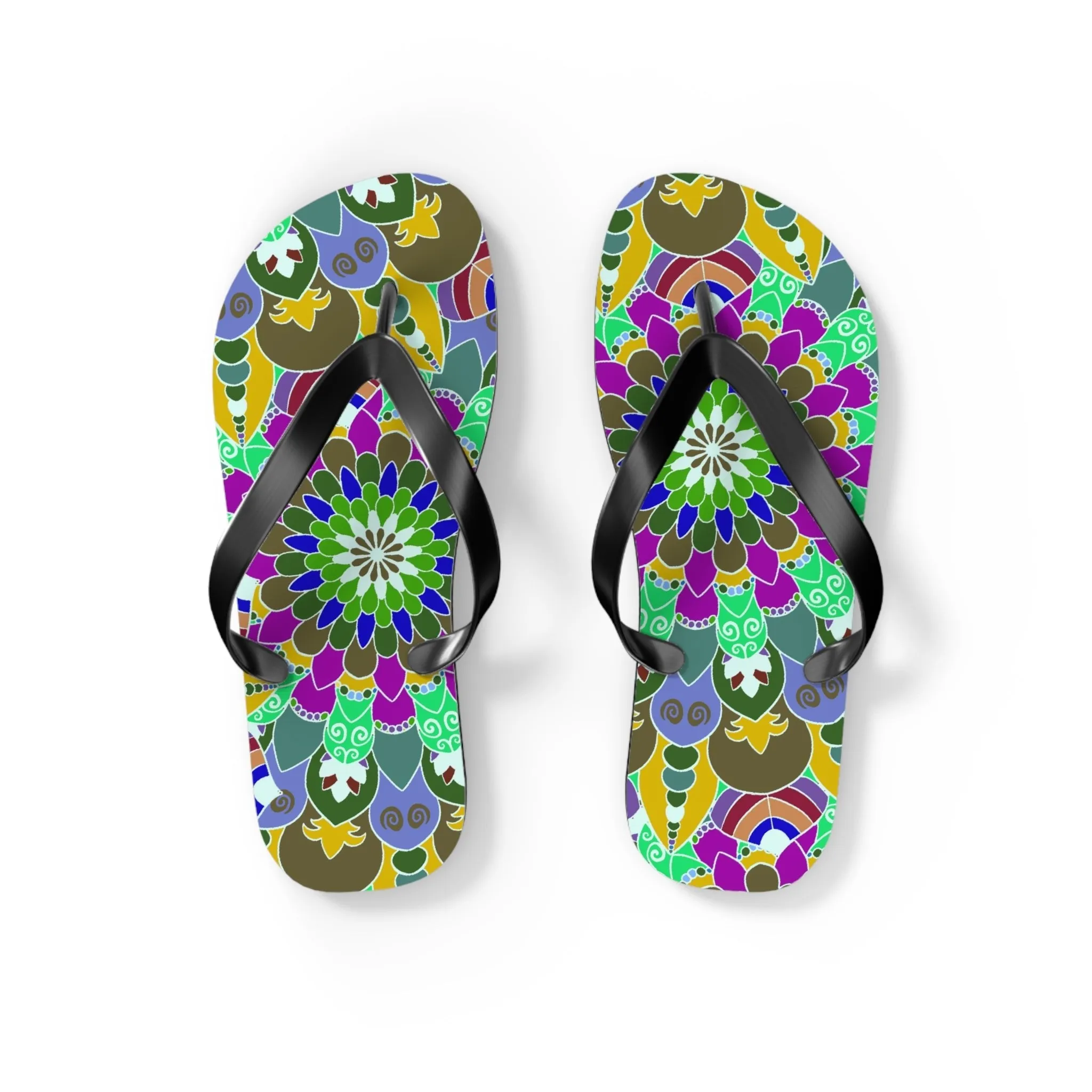 Peace & Harmony Mandala Flip Flops