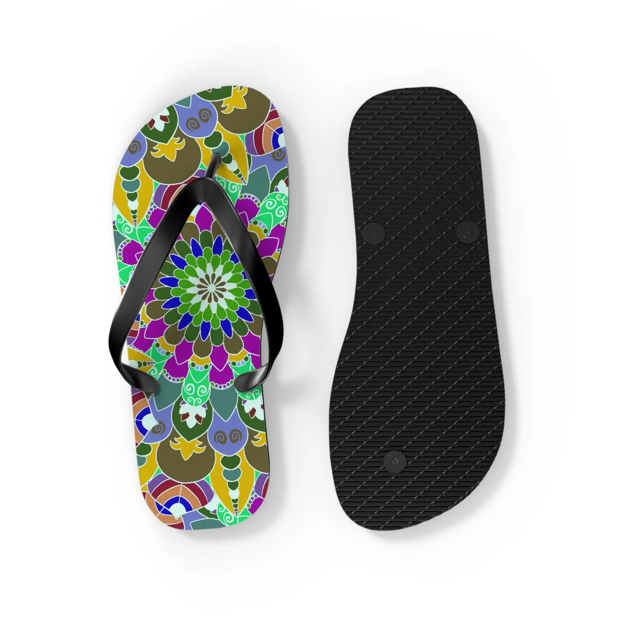 Peace & Harmony Mandala Flip Flops