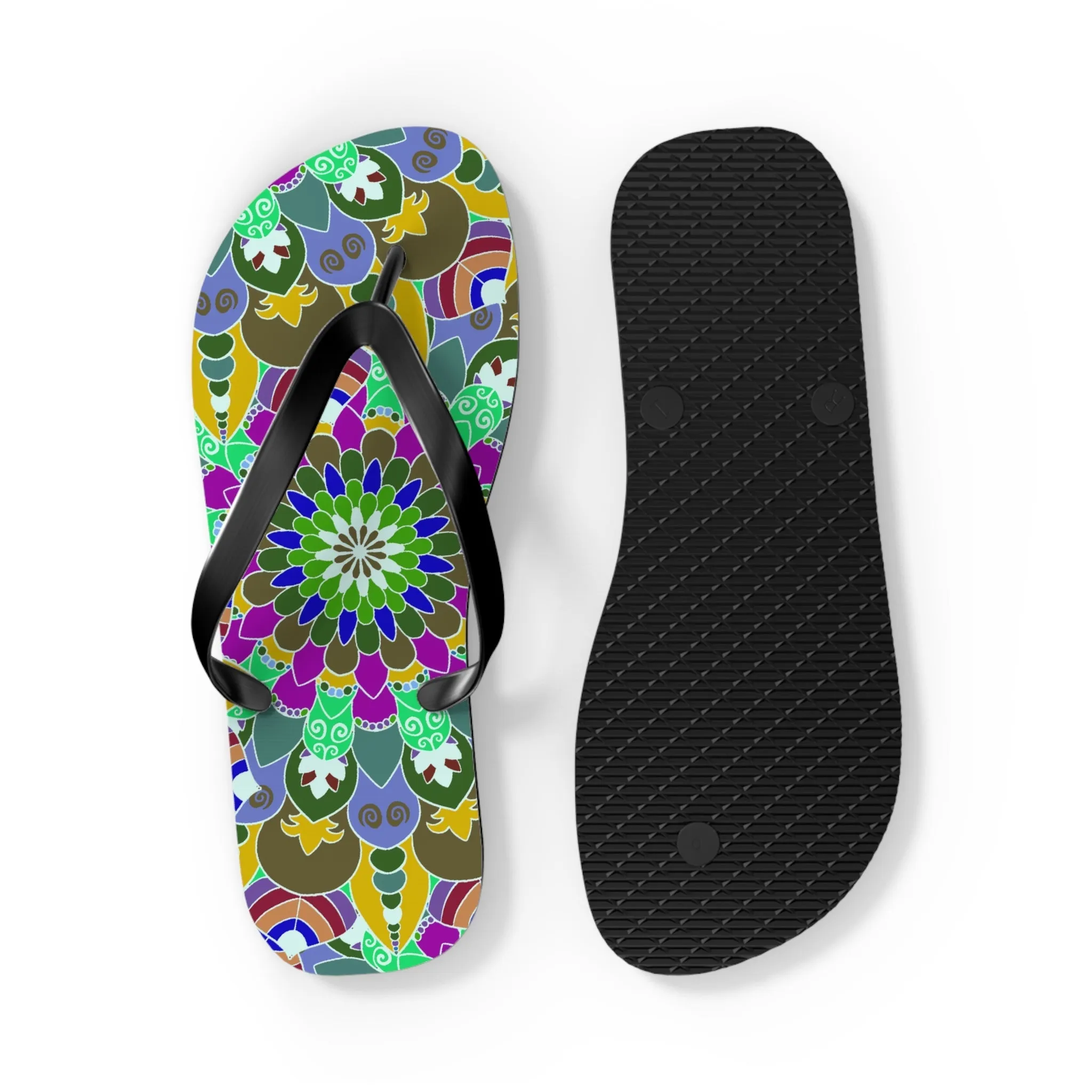 Peace & Harmony Mandala Flip Flops