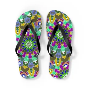 Peace & Harmony Mandala Flip Flops