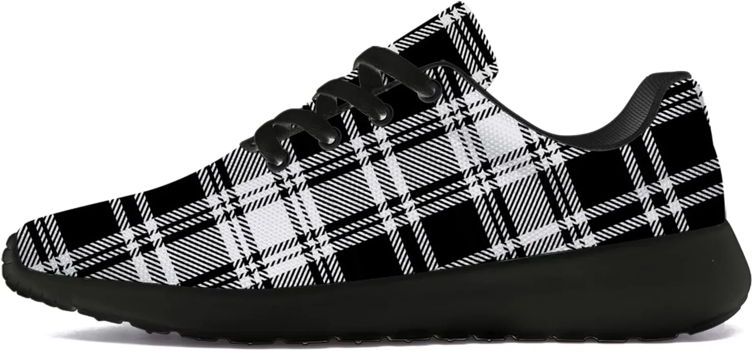 Plaid Shoes for Women Men Running Shoes Lightweight Walking Tennis Sneakers Jogging Shoes Gifts