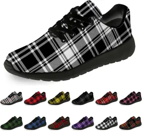 Plaid Shoes for Women Men Running Shoes Lightweight Walking Tennis Sneakers Jogging Shoes Gifts