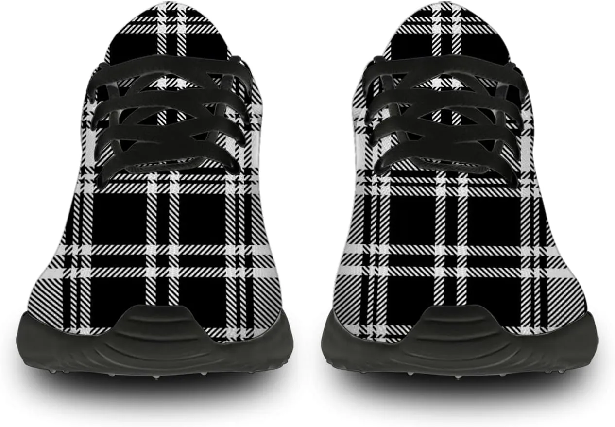 Plaid Shoes for Women Men Running Shoes Lightweight Walking Tennis Sneakers Jogging Shoes Gifts