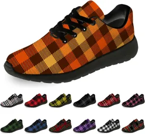 Plaid Shoes for Women Men Running Shoes Lightweight Walking Tennis Sneakers Jogging Shoes Gifts