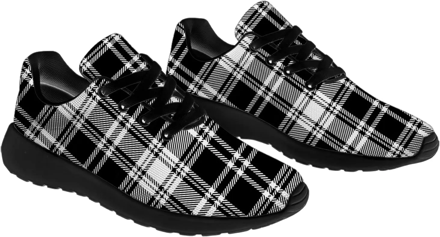 Plaid Shoes for Women Men Running Shoes Lightweight Walking Tennis Sneakers Jogging Shoes Gifts
