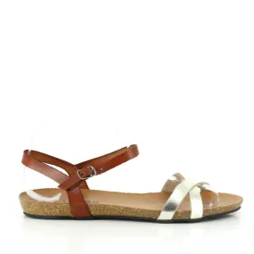 Plakton 575029 Tan & Gold Slingback Sandals