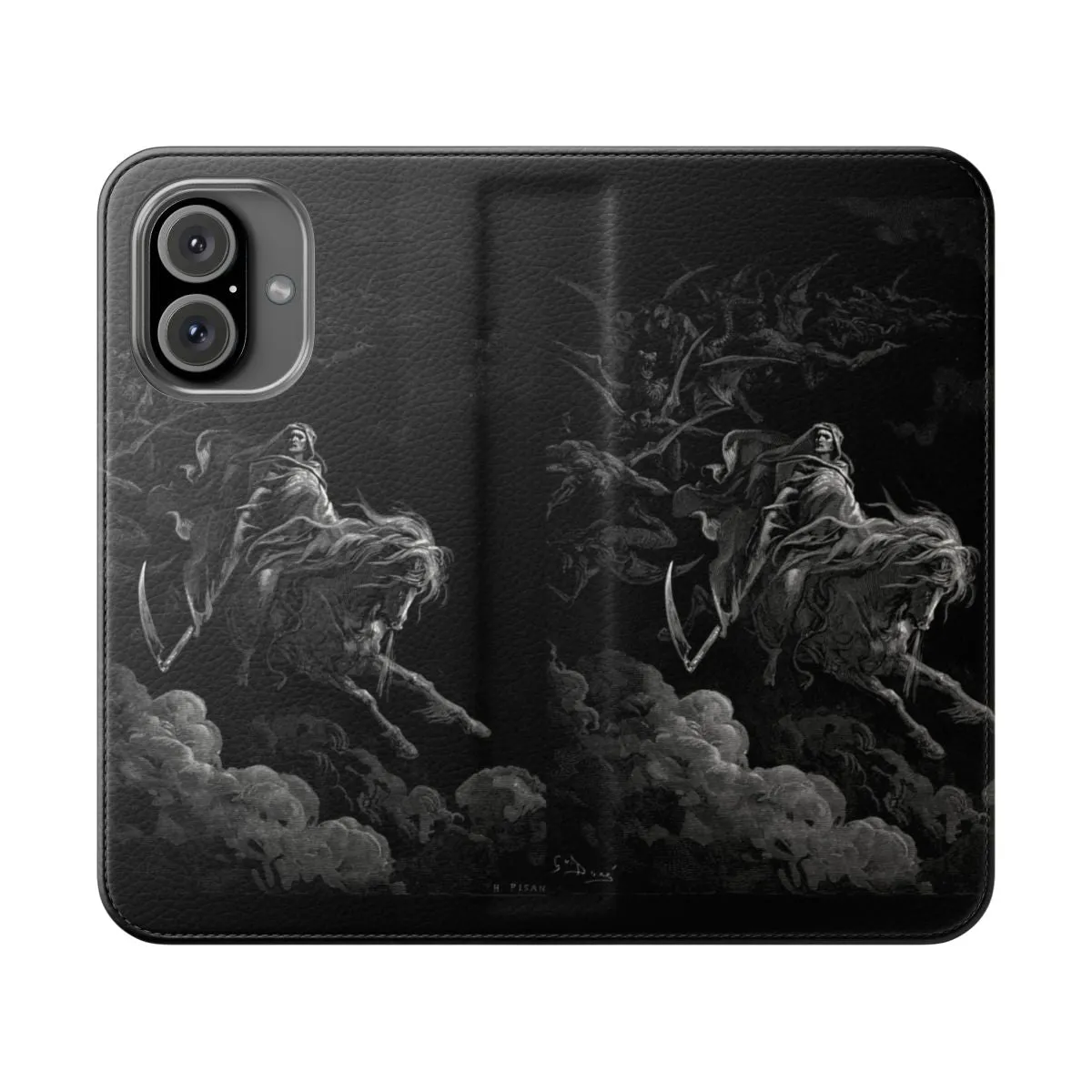 "Artistic Phone Case Inspired by Paradise Lost and Doré's Illustrations"