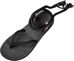 Sandals Men Leather Summer Couple Men's Sandals Fashion Outerwear Rope Printed Herringbone Strap Sandal