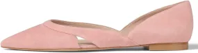 SHODENSE Women Comfortable Cut Out Flats Pointed Closed Toe Ballet Flats Slip On D'Orsay Flat Heeled Dress Shoes Ladies Driver Office Flat Shoes Party Street Casual Concise Stylish 4-11 M US