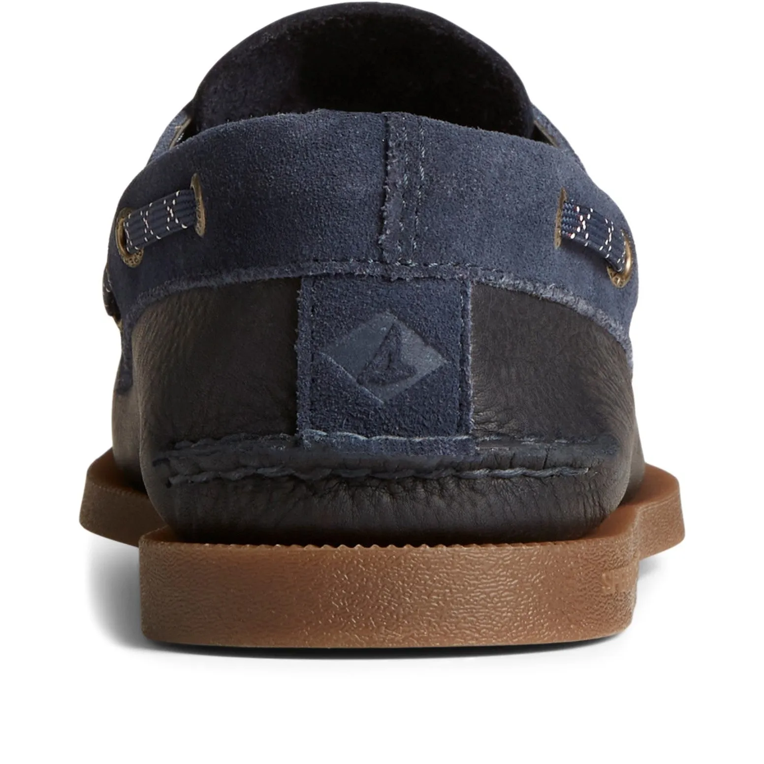 Sperry Mens Authentic Original Tumbled Leather Boat Shoes - Navy