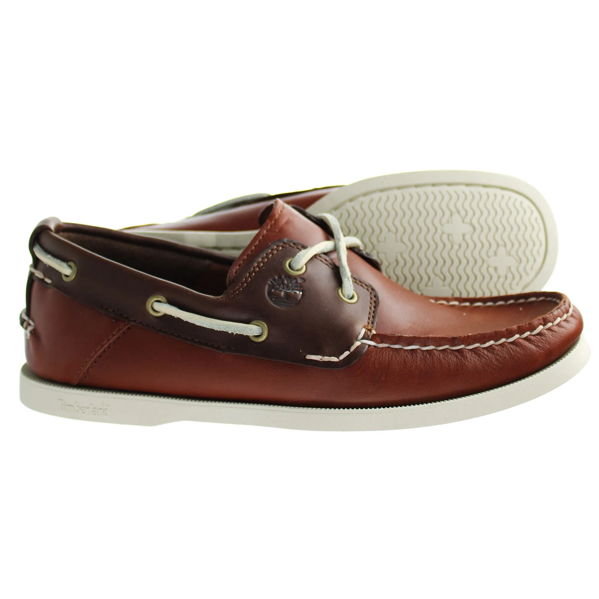 Timberland Heritage 2 Eye Mens Brown Boat Shoes