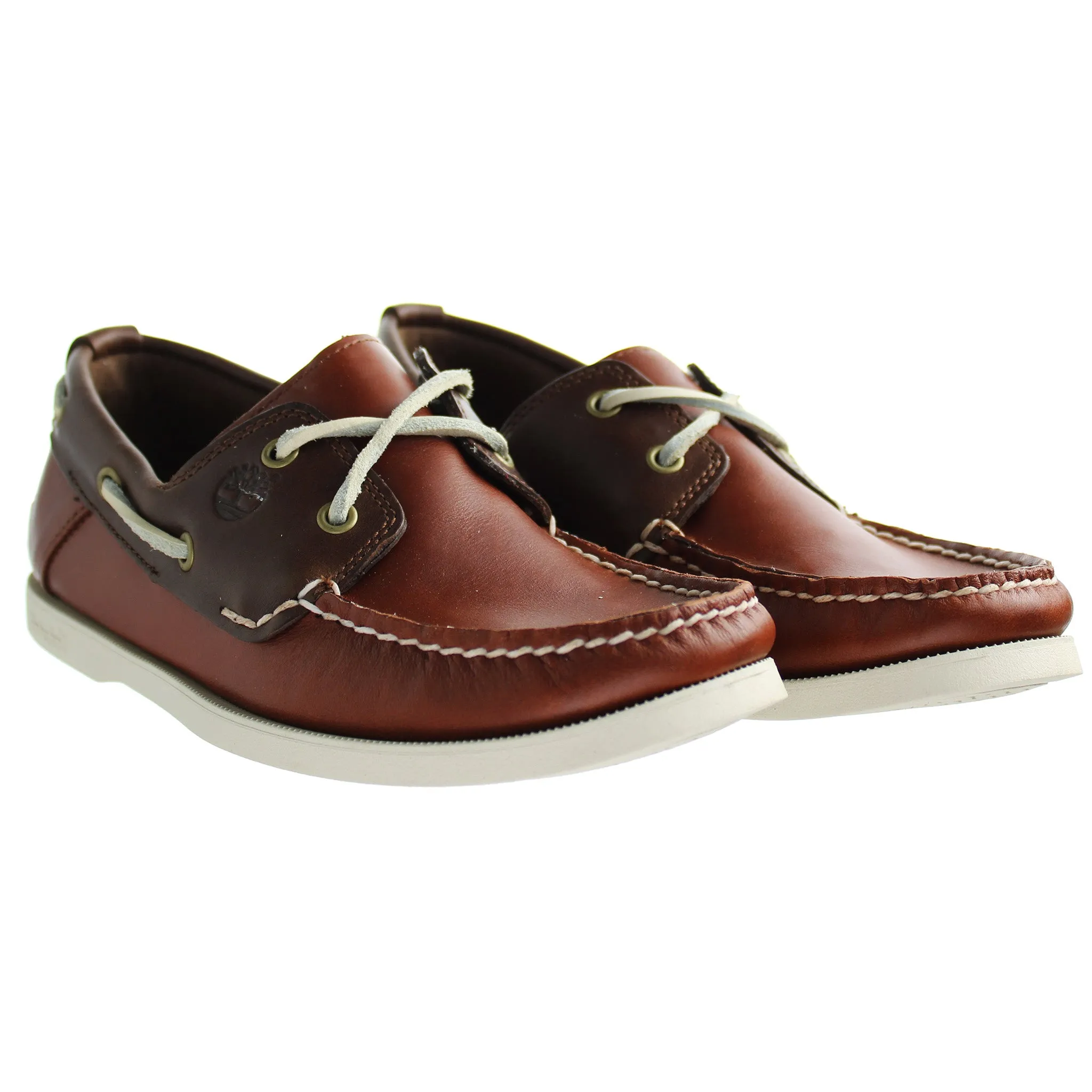 Timberland Heritage 2 Eye Mens Brown Boat Shoes