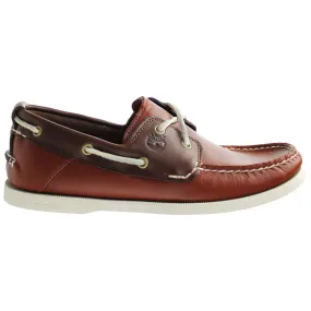 Timberland Heritage 2 Eye Mens Brown Boat Shoes