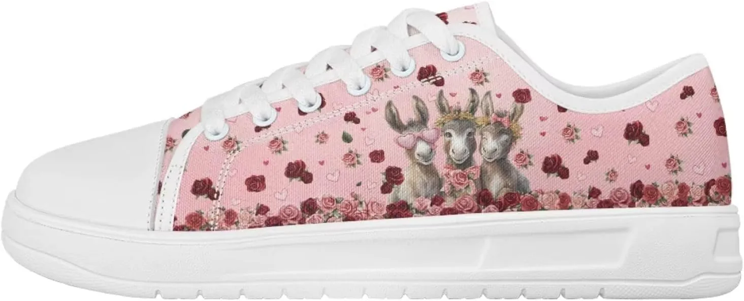 Womens Canvas Sneaker Fashion Jogging Footwear Comfortable Casual Walking Shoes Slip On Sneakers