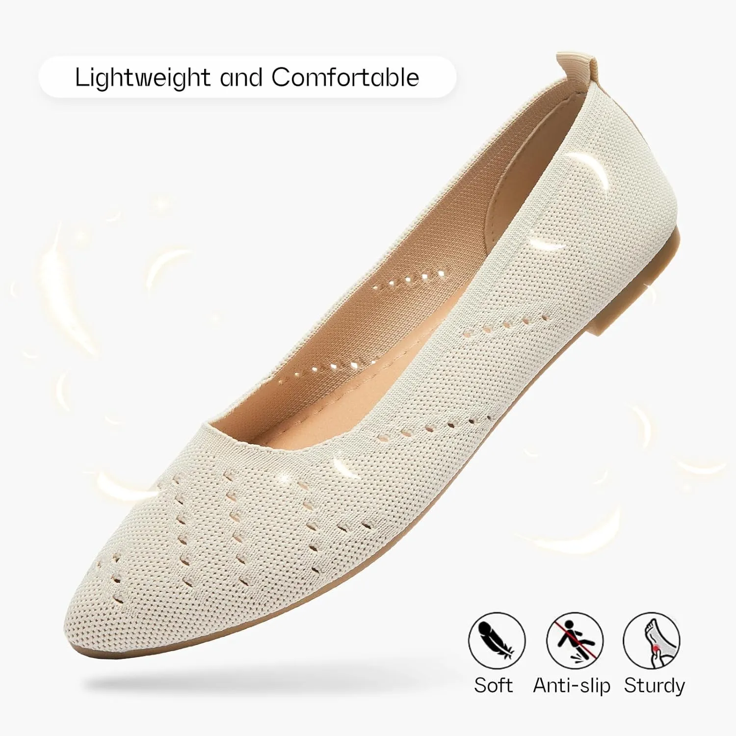 Women’s Flats Shoes Dress Shoes for Women Ballet Flats Dressy Comfortable Pointed Toe Flats Foldable Flats