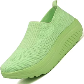 Women's Walking & Jogging Shoes - Light Mesh, Non Slip, Breathable Casual Slip-On Shoes